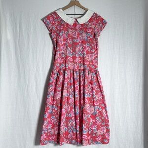 Vintage Laura Ashley Mother and Child Dress Drop Waste Floral Maxi Size 12
